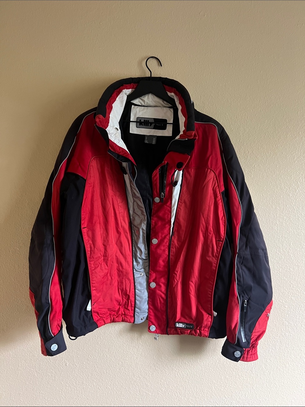 Killy Men's Red & Black Ski Jacket Vintage